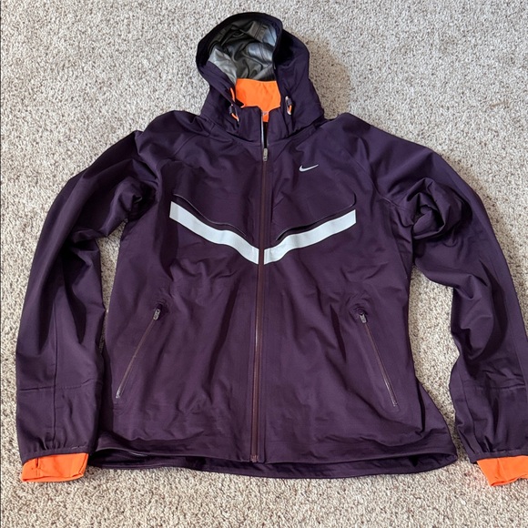 Nike Jackets & Blazers - Nike Dark Purple Jacket with Orange Highlights